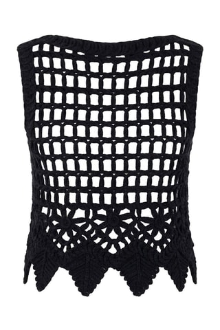 Crop top de plage - Noir