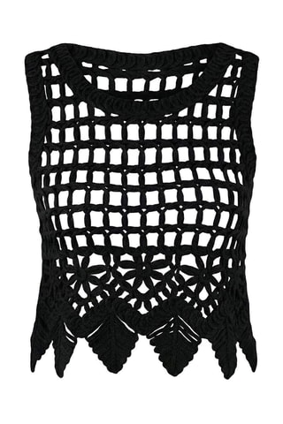 Crop top de plage - Noir