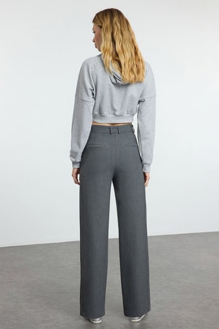 Pantalon wide legs - Gris