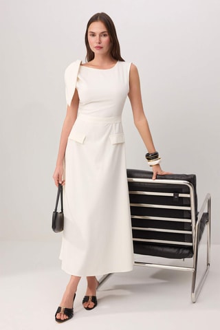 Robe midi - Écru