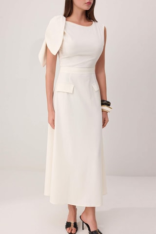 Robe midi - Écru
