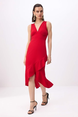 Robe midi - Rouge