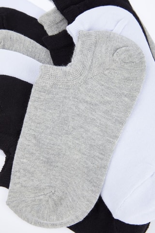 10 paires de socquettes - Blanc, gris et noir