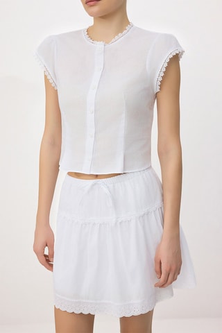 Top et minijupe - Blanc