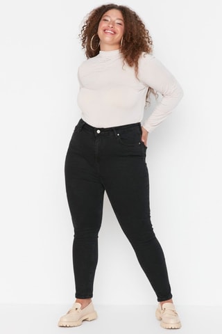 Jean skinny taille haute - Noir