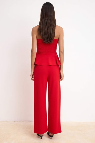 Top bustier et pantalon - Rouge