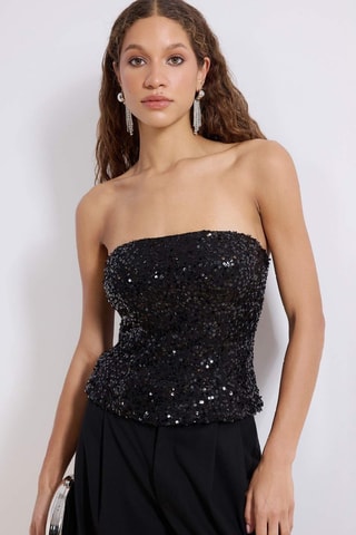 Top bustier - Noir