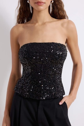 Top bustier - Noir