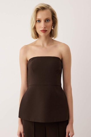 Top bustier - Marron