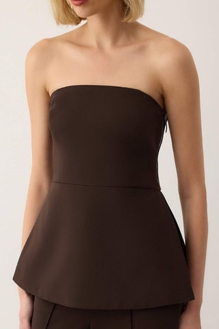 Top bustier - Marron