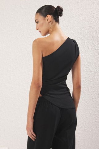 Top asymétrique - Noir