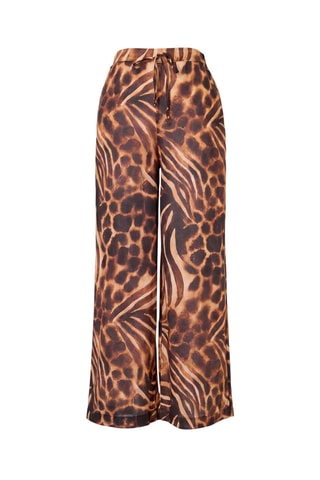 Pantalon de plage taille haute - Bleu, jaune et rouge