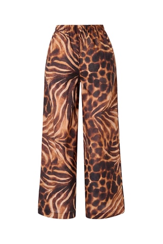 Pantalon de plage taille haute - Bleu, jaune et rouge