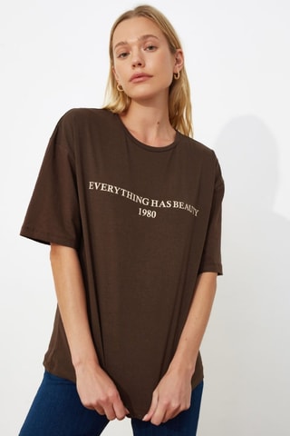 T-shirt relaxed - Marron