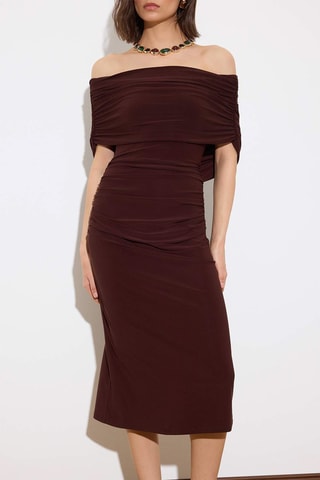 Robe droite - Marron