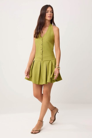 Robe plissée - Vert