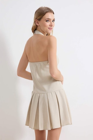 Robe plissée - Beige