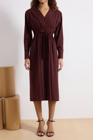 Robe chemise - Marron