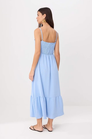Robe midi - Bleu