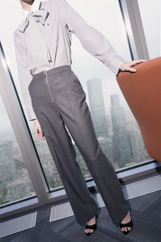 Pantalon straight - Gris