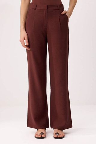 Pantalon wide legs - Rouge