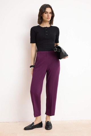 Pantalon cigarette - Violet