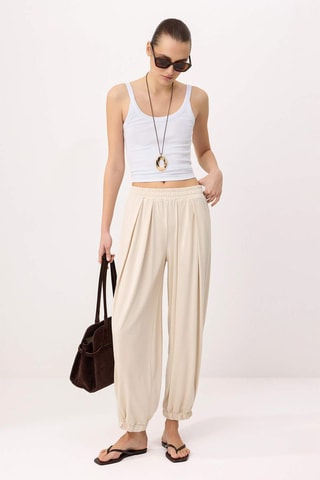 Pantalon carotte - Blanc