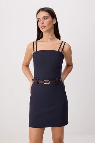 Robe fourreau - Bleu marine