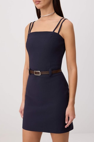 Robe fourreau - Bleu marine
