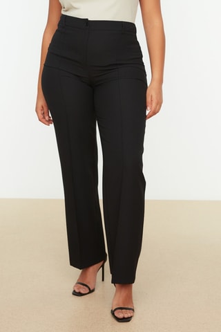 Calças bootcut cintura subida Preto - Preto