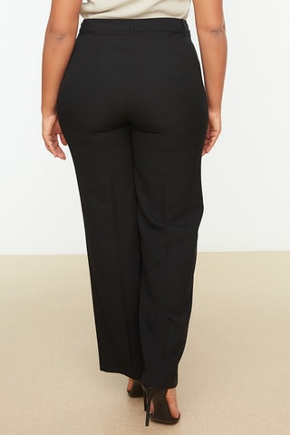 Calças bootcut cintura subida Preto - Preto