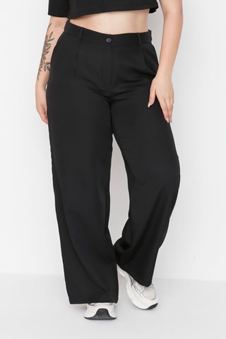 Calças wide legs - Preto - Preto