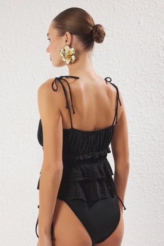 Top de plage - Noir