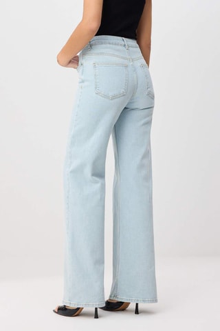 Jean wide legs taille haute - Bleu clair