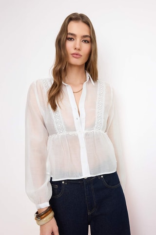 Chemisier slim - Blanc