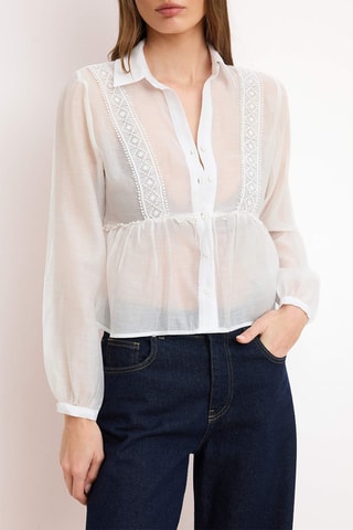 Chemisier slim - Blanc