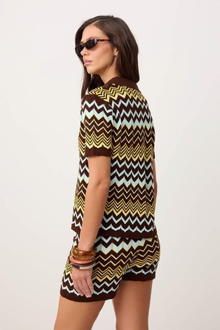 Chemisier et short - Jaune et marron