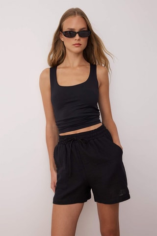 Short taille haute - Noir