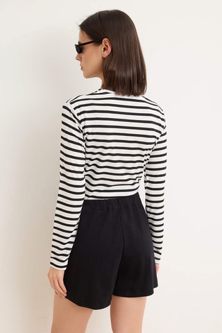Short regular taille haute - Noir