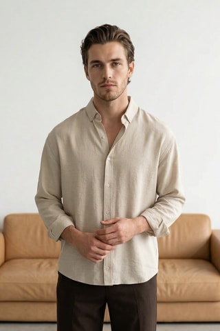 Chemise oversize - Beige
