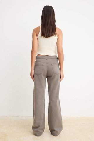 Jean wide legs haute - Gris