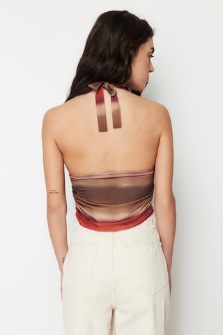 Top - Rouge et marron