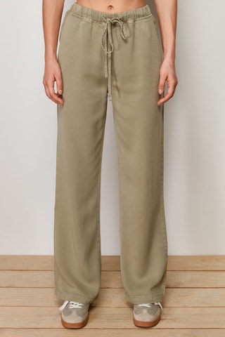Pantalon taille haute - Kaki