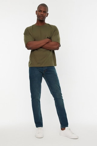 Calças de ganga skinny - Azul-índigo - Azul