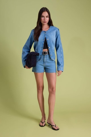Short en jean - Bleu
