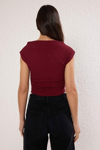 Top - Caqui - Vermelho