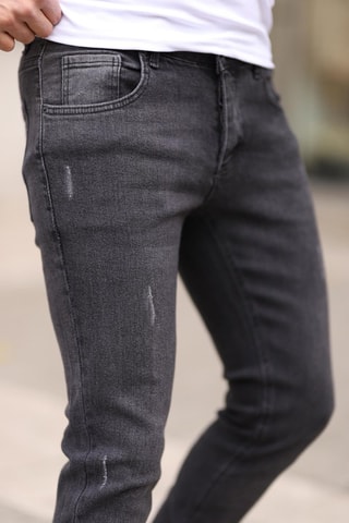 Calças de ganga skinny - Antracite - Cinzento