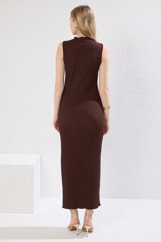 Robe fourreau - Marron