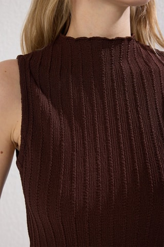 Robe fourreau - Marron