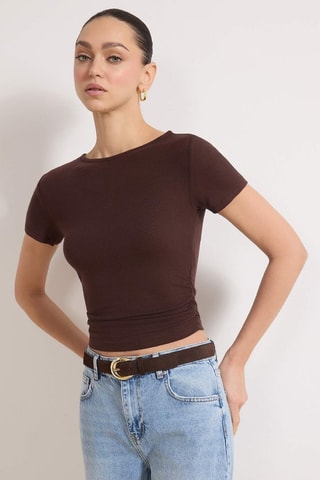 Top - Rosa-claro - Castanho
